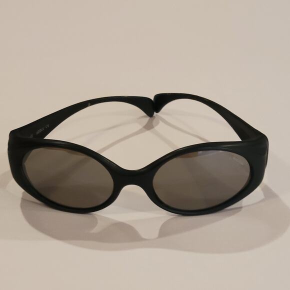 Vintage Bolle Puff Adder Sunglasses Wrap Made in France Black - Picture 1 of 11